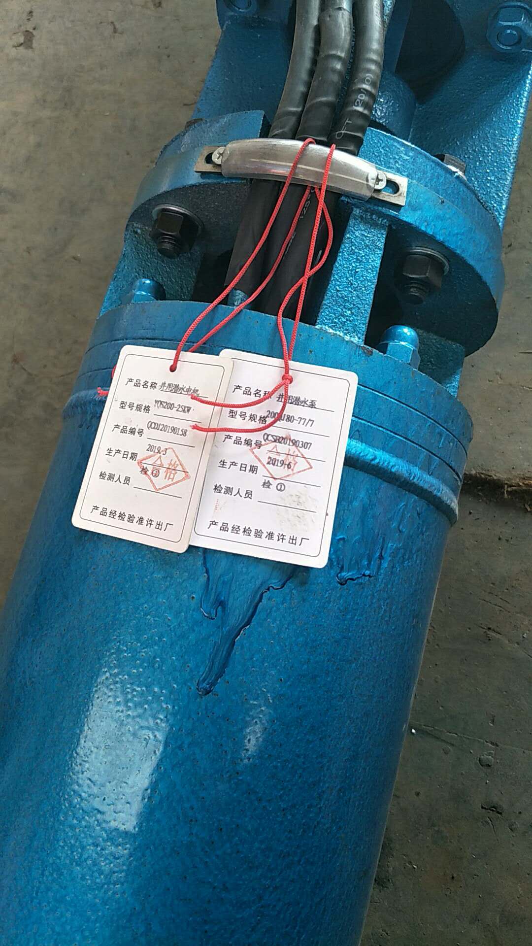 200QJ80-77-25KW客户着急直接送货廊坊第3张-潜水电机-潜水电泵-高压潜水电机-天津潜成泵业