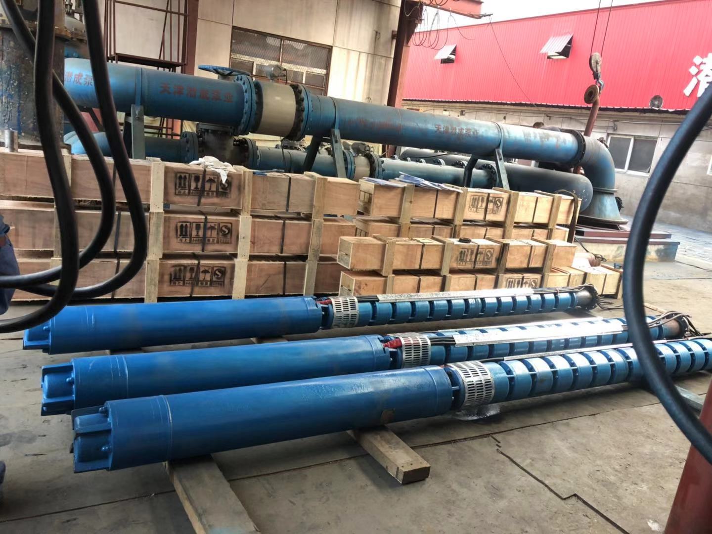 250QJR110千瓦耐高温热水泵天津小站供热用第1张-潜水电机-潜水电泵-高压潜水电机-天津潜成泵业