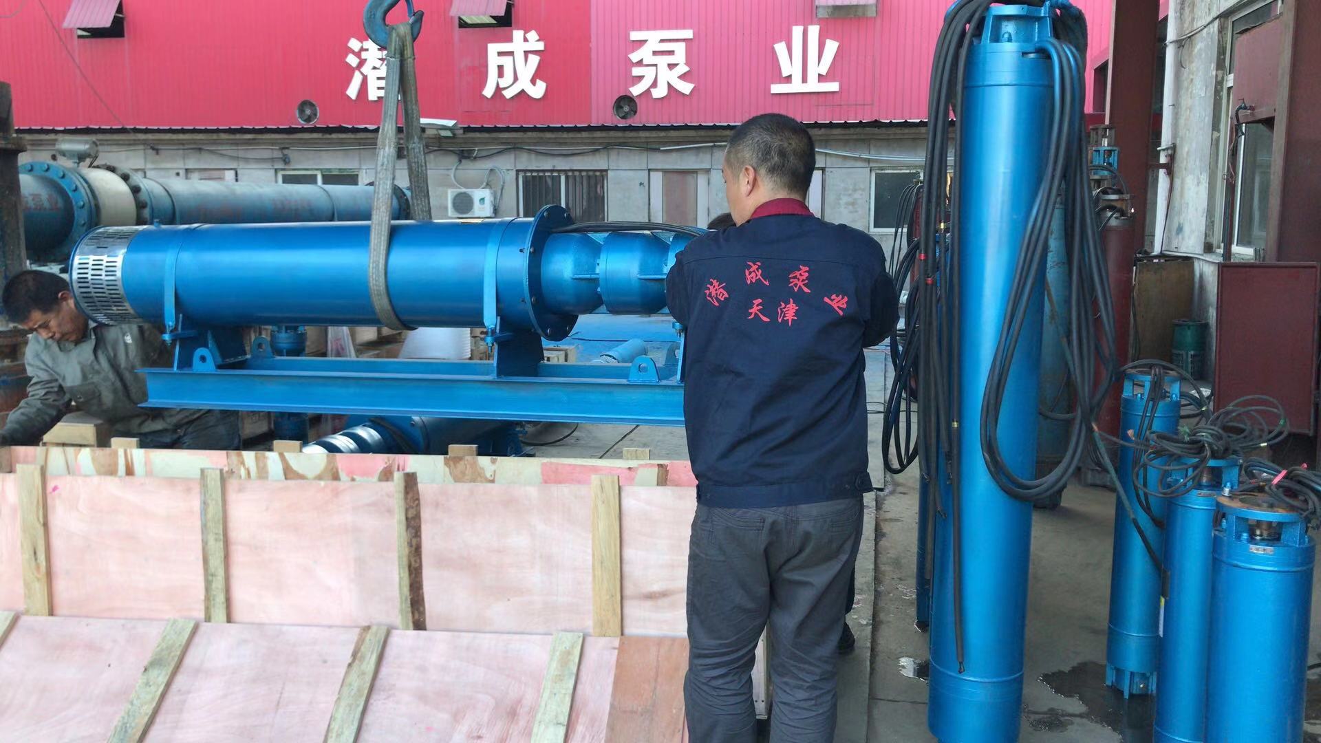 水池用240立方每小时扬程66米卧式潜水泵第2张-潜水电机-潜水电泵-高压潜水电机-天津潜成泵业