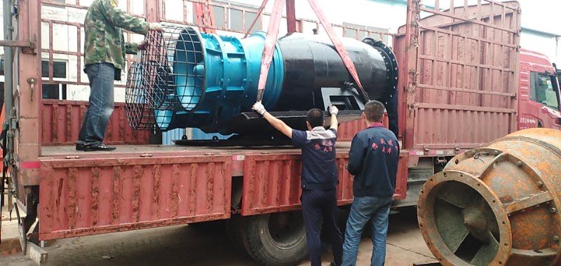 700QZB雪橇式潜水轴流泵发往重庆第2张-潜水电机-潜水电泵-高压潜水电机-天津潜成泵业