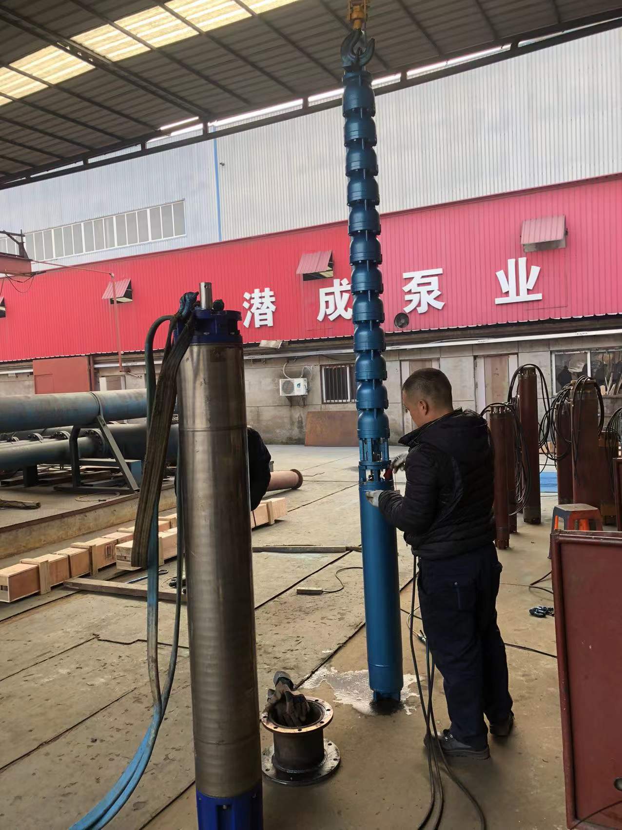 200QJR63-132-37KW耐高温热水泵首都北京走起第1张-潜水电机-潜水电泵-高压潜水电机-天津潜成泵业
